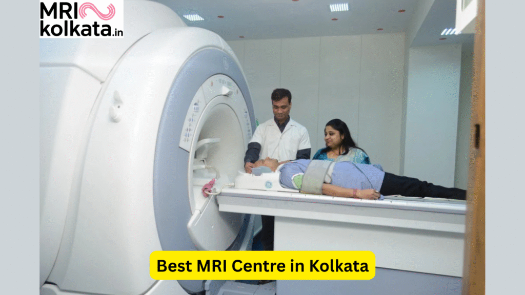 Patient undergoing MRI scan at one of the best MRI centres in Kolkata, featuring advanced imaging technology and professional diagnostic care.